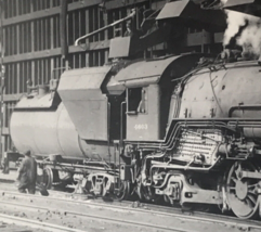 Baltimore &amp; Ohio Railroad BO #4603 2-8-2 Q4B Baldwin Locomotive Train B&amp;W Photo - £9.80 GBP