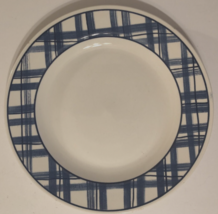 IKEA Churchill Great Britain Dinner Plate Blue Plaid Coupe CCH27 Vintage 70s 80s - £21.90 GBP