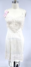 VTG Baronet Satique Nude Nylon Tricot Full Slip 50S 32 NOS NWT Sheer Lac... - $66.68