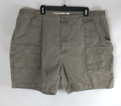 Savane Men&#39;s 100% Cotton Elastic Waist Hiking Cargo Shorts Size 44 - $11.87