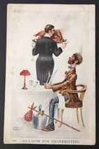 No Cause for Thanksgiving Rare Antique PC 1907 Ullman Rich Poor Hobo Comic - £15.71 GBP