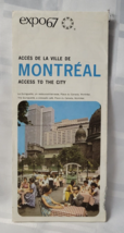 1967 EXPO67 Montreal Access To The City Map Event Canada World Fair Original - £19.97 GBP