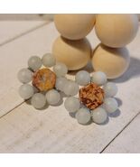 Jasper &amp; Aquamarine Button Earrings - $34.49 CAD