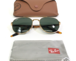 Ray-Ban Sunglasses RB3688 001/31 Gold Tortoise Aviators with Green Lenses - £73.97 GBP