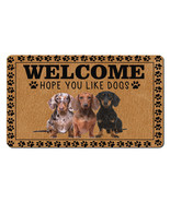 Funny Dachshund Dogs Lover Outdoor Doormat Hope You Like Dog Welcome Mat... - £30.92 GBP