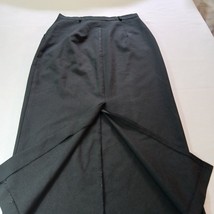 Delicia Back Zipper Women's Black Front Slit Long Skirt Sz 12 Measured Waist 30" image 9