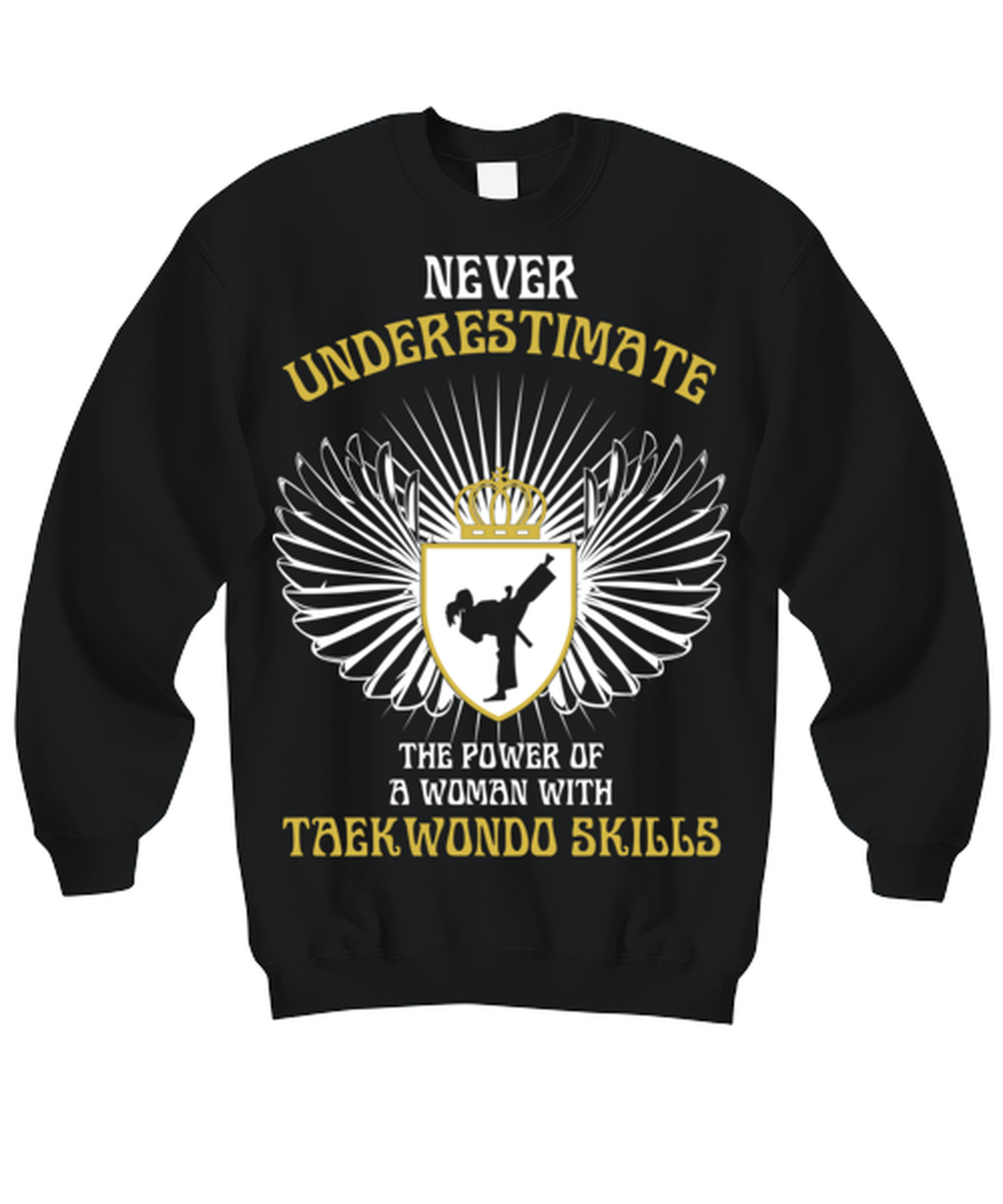 Woman With Taekwondo Skills, black Sweatshirt. Model 6400014  - $39.99