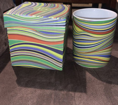 Fringe Studio New Wave Strata Striped Porcelain Coffee Mug - £25.82 GBP