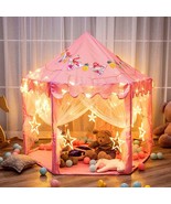 Princess Castle Play Tent Girls Playhouse 138 LED Star String Lights Kid... - £45.61 GBP