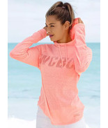 Venice Beach Logo Print Hoodie in Coral   UK 14  (fm78-9) - $31.37