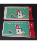 VTG NOS American Greetings Forget Me Not Come To Holiday Party Snowman C... - £9.87 GBP