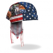 Hot Leathers Distressed USA American Patriotic Flag Eagle Buffalo Uncle Sam Head - £14.95 GBP