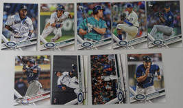 2017 Topps Series 1 Seattle Mariners Team Set of 9 Baseball Cards - £0.79 GBP