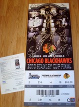 Chicago Blackhawks Team Signed Stanley Cup Canvas Ticket Toews Kane Keith Photo - £1,978.39 GBP