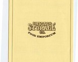 Chicago Storage Food Emporium Menu Executive Hose Hotel Chicago Illinois... - £14.24 GBP