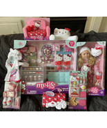 My Life As ULTIMATE Hello Kitty LOT Bakery Playset 18&quot; Doll Chair Access... - £230.97 GBP