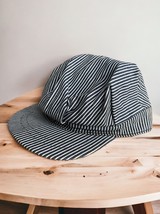 Vintage 80s Railroad Conductor Engineer Hat Snapback Cap USA Made Denim ... - $304.04 MXN