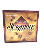 Scrabble Deluxe Edition Board Game MB 1999 Complete Tiles Roating Board  - £35.91 GBP
