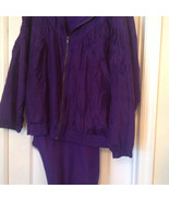 NEW EVR Women SILK SWEAT SUIT Purple VINTAGE PANTS SET ~ WARM UP SET Siz... - $1,123.15 MXN