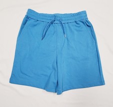 Size L Armani Exchange AX Blue Fleece Drawstring 7&quot; Bermuda Sweat Shorts... - $38.61