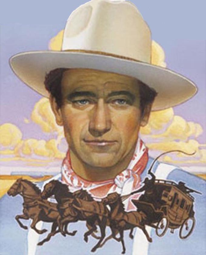 John Wayne StageCoach Cross Stitch Pattern***L@@K**** - $2.95