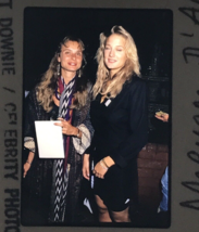 1989 Maryam D&#39;Abo &amp; Nancy Frey Celebrity James Bond Girl Slide Photo 35mm - £7.41 GBP