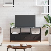 TV Cabinet Black 102x33x45 cm Engineered Wood&amp;Iron - £47.70 GBP