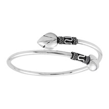 925 Sterling Silver Balinese Style Bangle - £30.14 GBP
