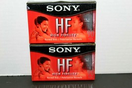 Lot Of 2 New Sealed SONY HF 90 Minute Blank AUDIO CASSETTE TAPES Normal ... - £11.89 GBP