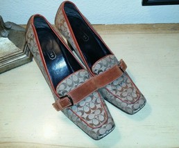 100% Authentic COACH Signature C pump heels SHOES Women US Size: 7.5 MB ... - $69.00