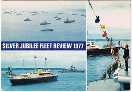 Postcard Silver Jubilee Fleet Review 1977 Queen Elizabeth II - £10.44 GBP
