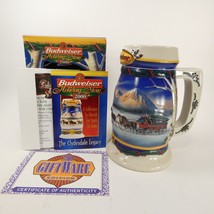 Budweiser 2000 Christmas Clydesdale Stein Holiday in the Mountains CS416 ZXKJX - £12.04 GBP