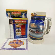 Budweiser 2000 Christmas Clydesdale Stein Holiday in the Mountains CS416 ZXKJX - £12.09 GBP