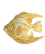 Vintage 60s Holland Mold Ceramic Gold Tropical Angel Fish 8&quot; Wall Hangin... - $340.71 MXN