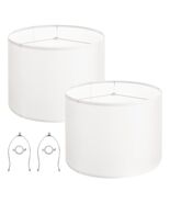 Drum Lamp Shade 2 Set, 16 in Top x 16 in Bottom x 12 in High, Large Lamp... - $33.63