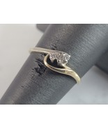 Womens Vintage Estate 10K Yellow Gold Diamond Ring 1.6g E6543 - £98.79 GBP