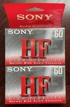 TWO(2) Sony Hf Blank Audio Cassettes C-60HFC High Fidelity 60 Minutes Sealed New - £7.41 GBP