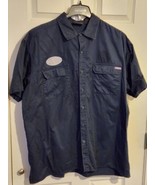Dickies Work Shirt Mens 2XL Black Genuine Logo Short Sleeve Button Up 50-52 - £23.34 GBP