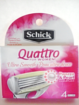 New Schick Quattro For Women Ultra Smooth Razor Blade Refill Cartridges (4 Pack) - £7.89 GBP