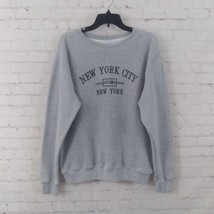 New York City Sweatshirt GFI Apparel Mens Large Gray Crewneck Pullover - $21.99