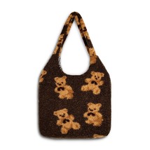 Women Plush  Bag Warm Cloth Fabric Handbag Soft Canvas Tote Large Capacity Shopp - £94.89 GBP