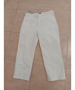 DOCKERS WOMENS WHITE WEEKEND CHINO COTTON CASUAL PANTS CLASSIC FIT 33X30... - €16,92 EUR