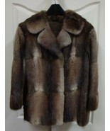 VINTAGE Women GENUINE MUSKRAT FUR DARK BROWN Coat Jacket Size Medium Exc... - $3,426.37 MXN