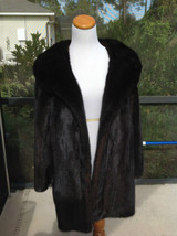 Fabulous LUXURY Black Glama Natural Jet Black Mink Fur High End Quality ... - £535.56 GBP