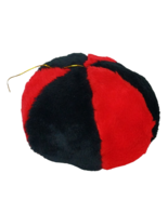 Acme Premium Supply Corp Black Red Striped Ball Plush Stuffed Toy 1991 6&quot; - £15.52 GBP