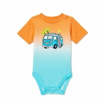 Garanimals Baby Boys Short Sleeve Bodysuit Dip Dye Graphic Size 3-6 Months - £15.65 GBP