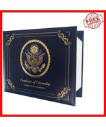 Elegant Navy Citizenship Certificate Holder for 2025 Naturalization - Gi... - $25.73