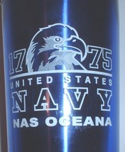 plastic travel coffee mug: USN US Navy NAS Naval Air Station Oceana, Virginia - £11.78 GBP