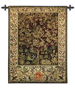 53x77 TREE OF LIFE Umber William Morris Art Tapestry Wall Hanging  - £372.14 GBP