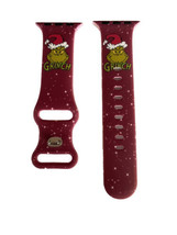 Grinch Christmas Red Silicone Compatible Apple Watch Band 38/40/41 mm NEW - £18.02 GBP